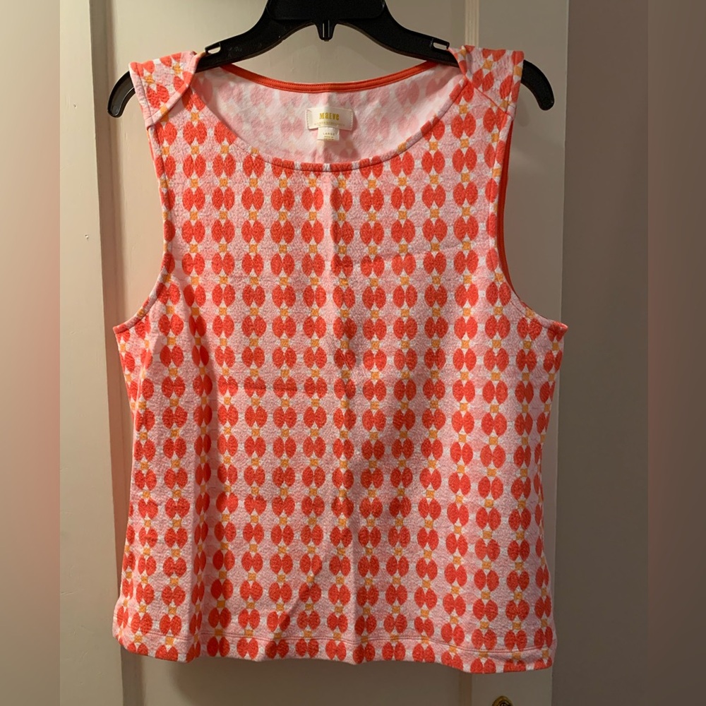 Maeve for Anthropologie. L sleeveless top. Retro style.